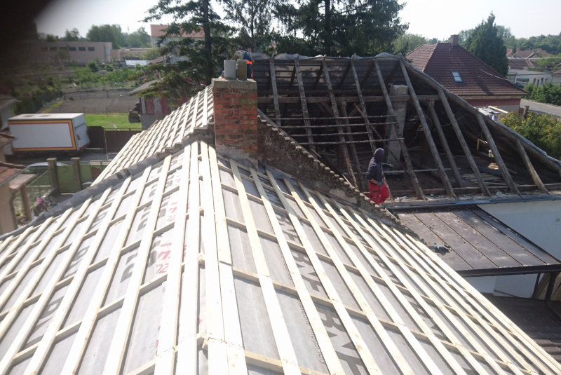 Rekonštrukcia strechy, krytina Maslen