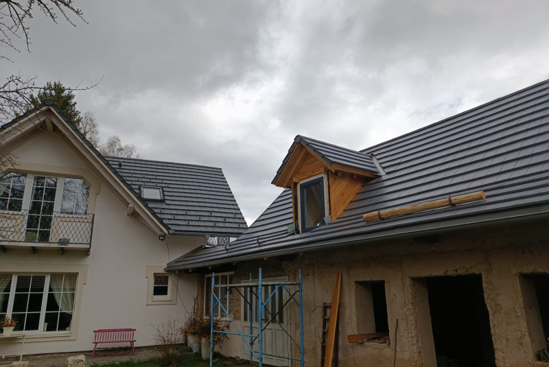 Výstavba podkrovia s nadkrokvovou izoláciou, krytina Creaton